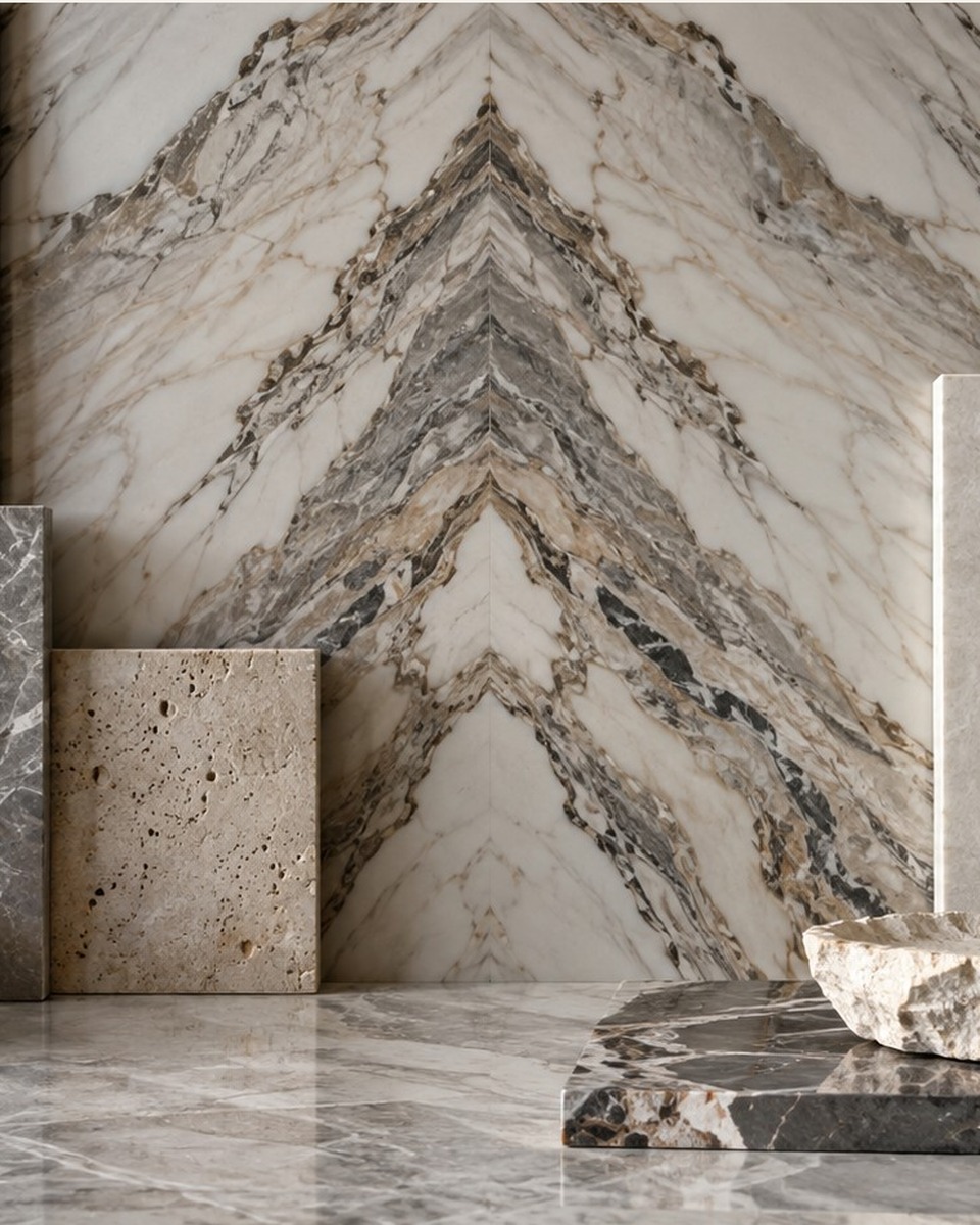 Architectural Bookmatched Marble